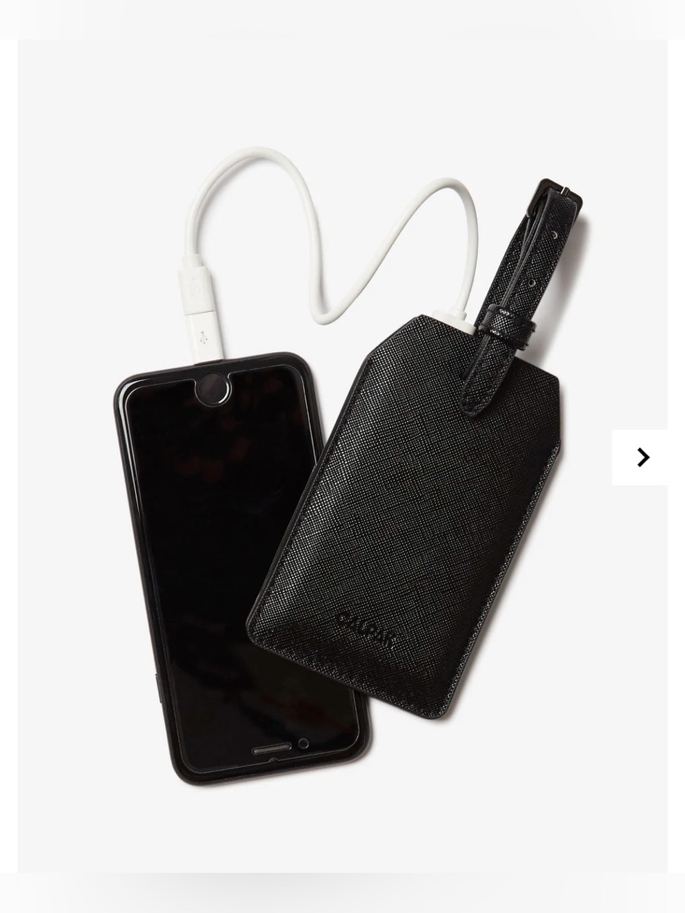 Calpak Portable Luggage Tag + Charger in Black- NIB